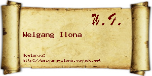 Weigang Ilona névjegykártya